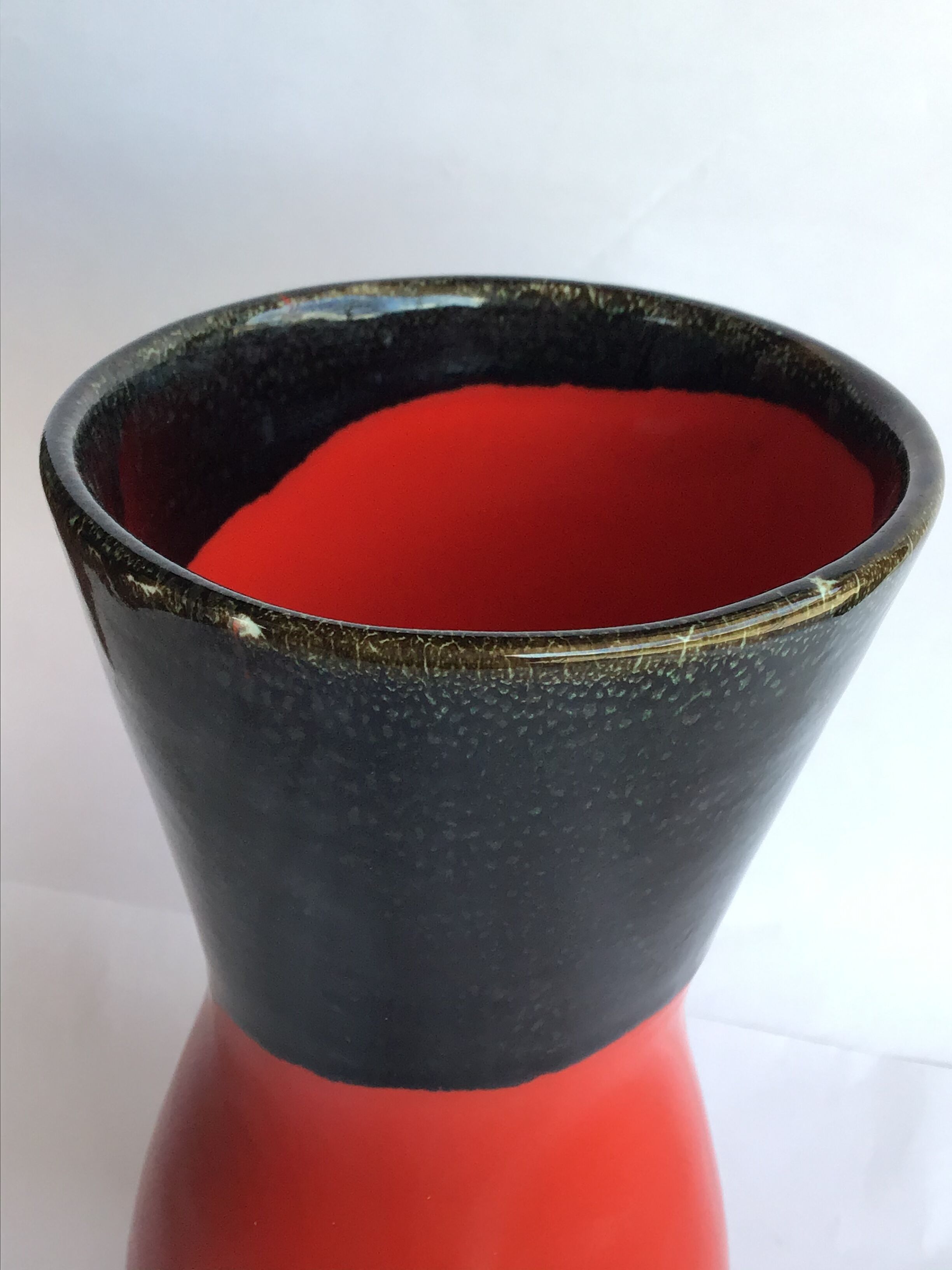 Graphic asymmetrical vintage vase