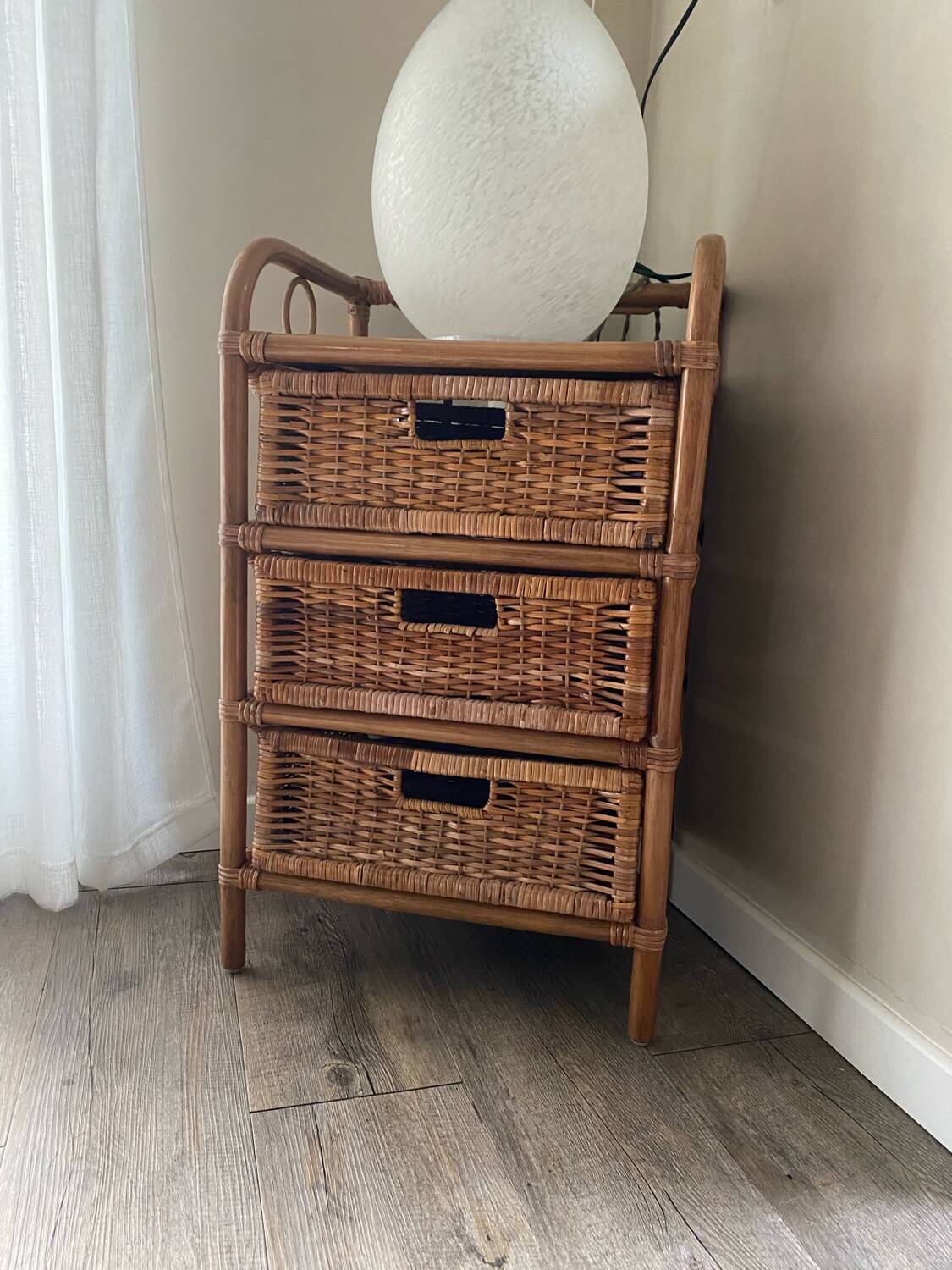 Meuble rotin vintage