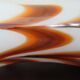 vintage orange and white Florentine opaline vase