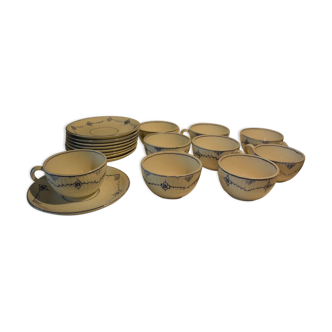 Set of 9 cups and under old Nimy Belgium Cup
