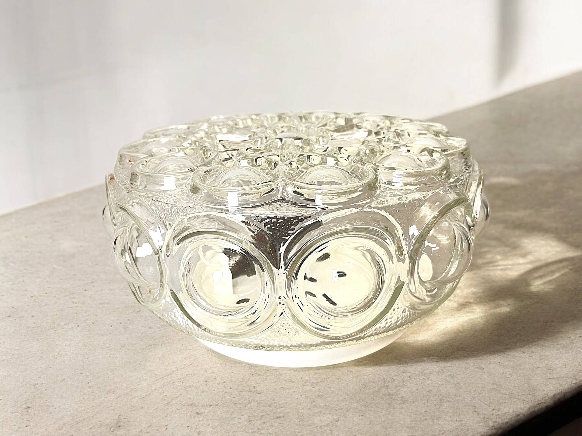 Helena Tynell style bubble glass flush mount lamp