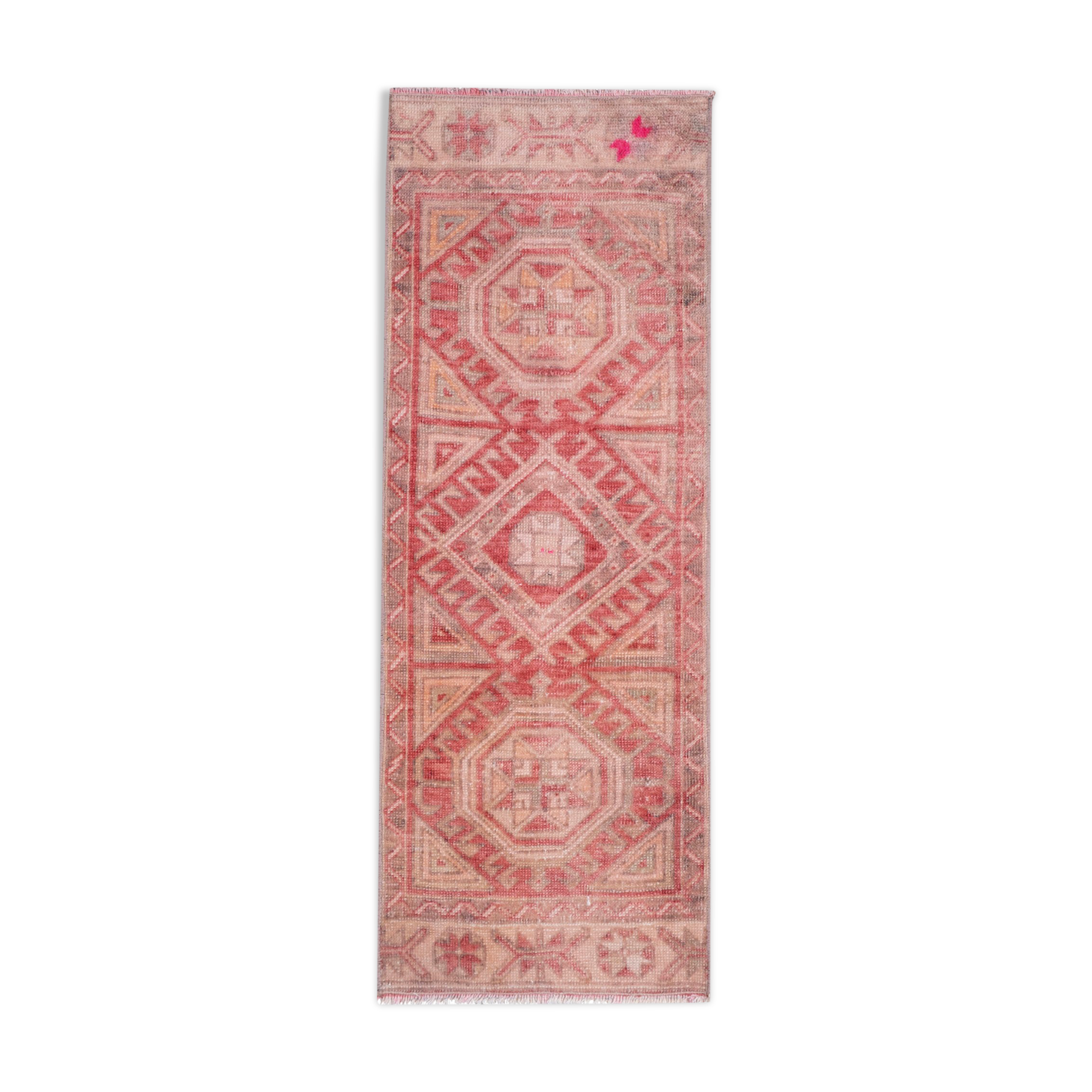 Faded turkish kitchen rug mat 1'5" x 3'9"