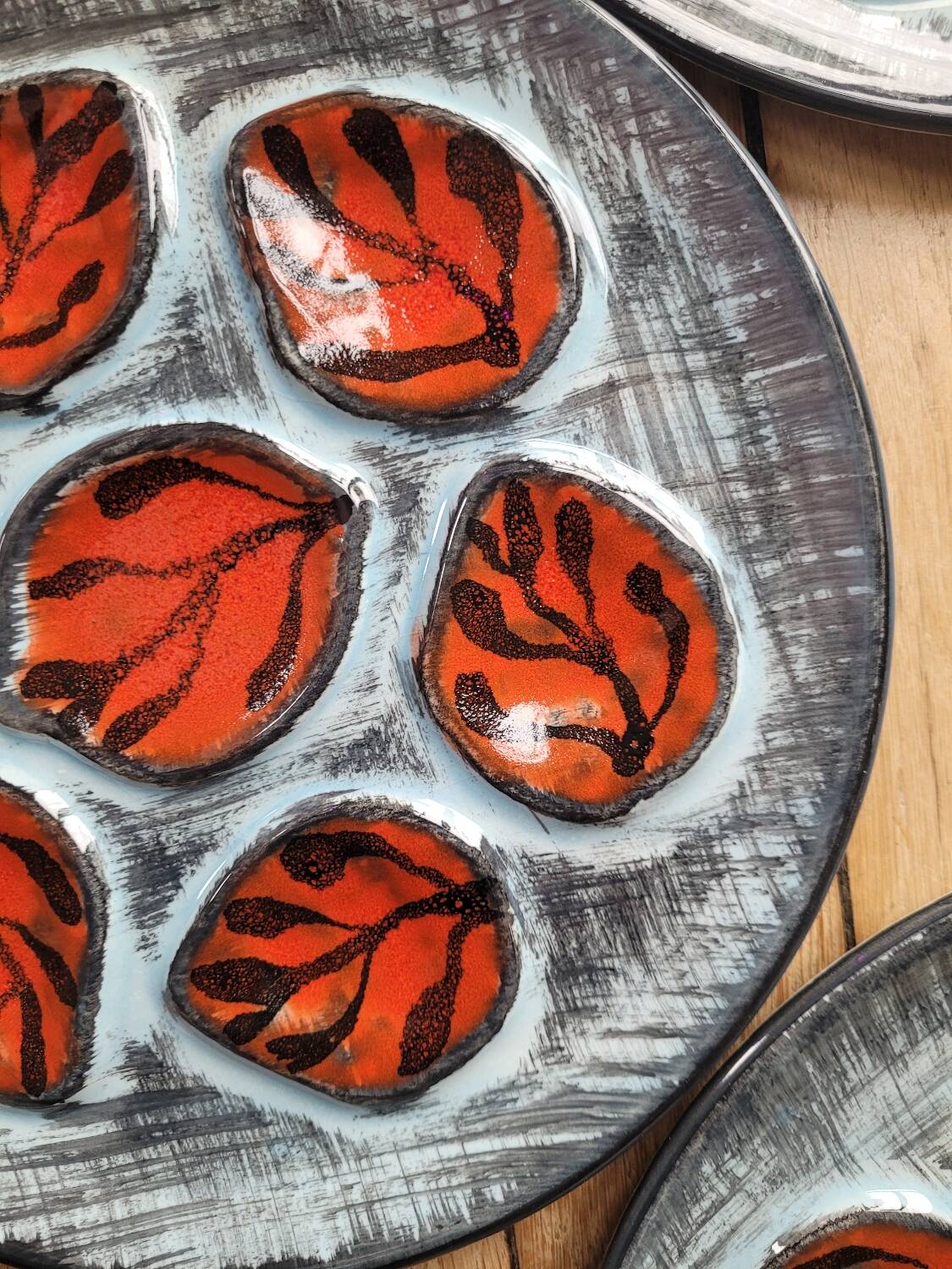 Pornic, 6 oyster plates