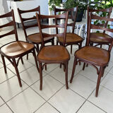 Suite 6 chaises de Bistrot vintage années 1960