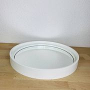Miroir space age cerclage blanc années 70