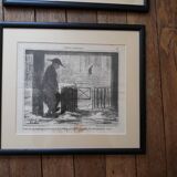 Lot de 4 illustrations satiriques anciennes