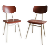 2 chaises tchèque vintage en bois, Ton ex Thonet, 1960
