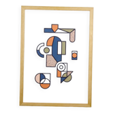 Illustration - Abstract geometric graphic colorful A3 poster numbered #004