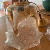 Set of 2 glass pendant lights