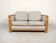 Sofa bamboo and rattan with graphic fabric