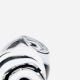 Murano Vase - Sommerso with Stripes - Black & White - 1990