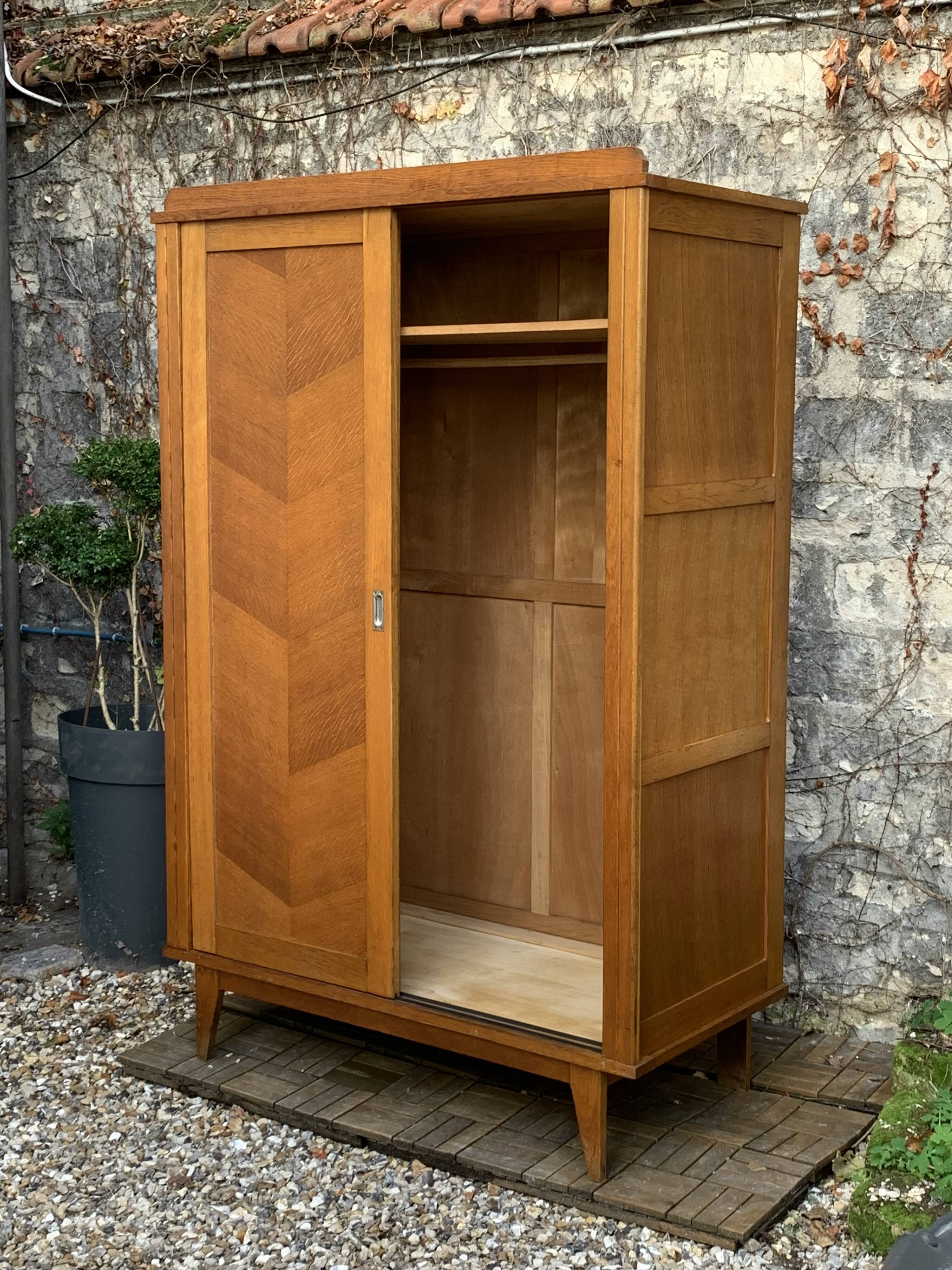 Vintage wardrobe compass feet wardrobe 1950