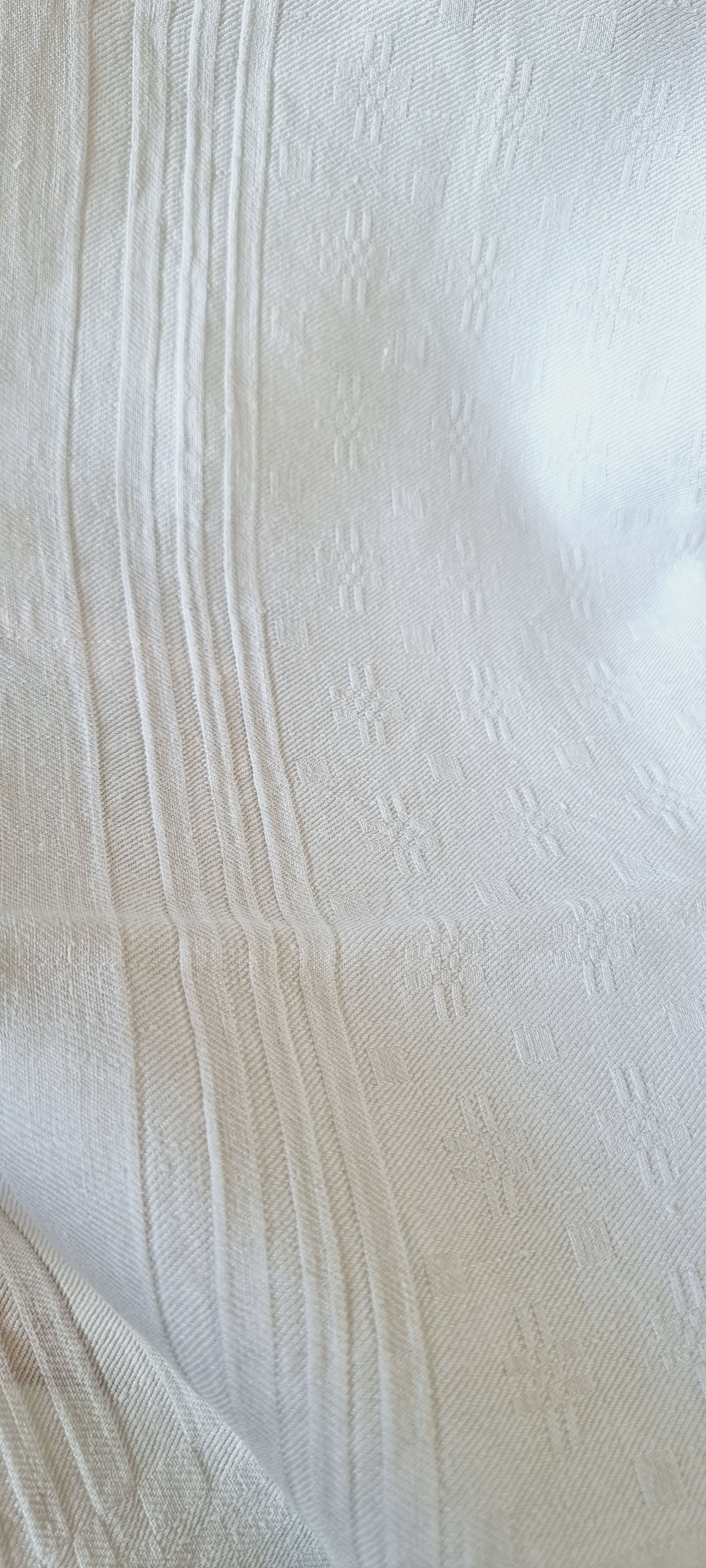 12 antique French linen towels with damask embroidery with "GB" anagrams.