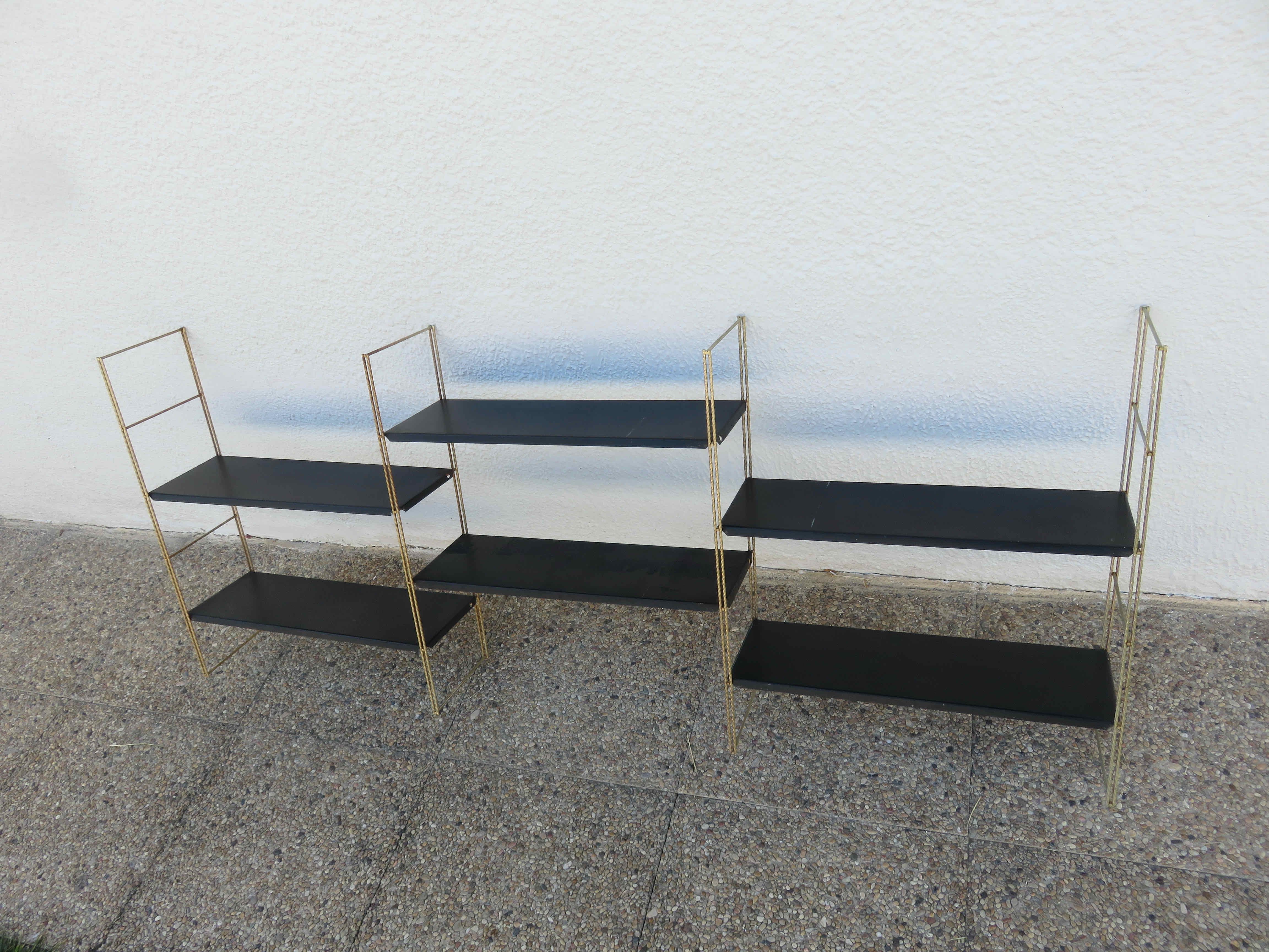 Modular wall shelf string 50s 60s