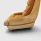 Fauteuil lounge velours côtelé "Gamba S.A. Paris" – Teinte Pêche / Abricot