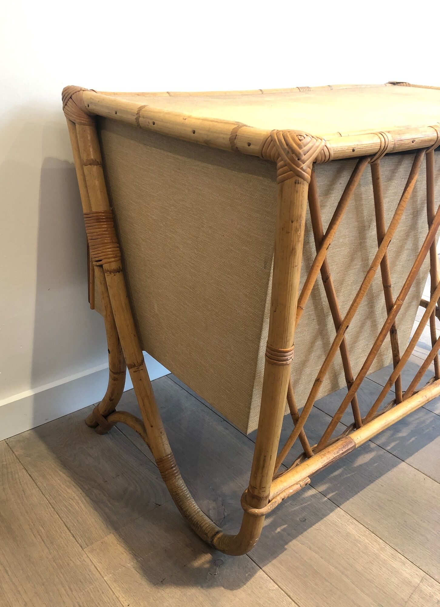 Rattan desk around 1970