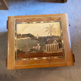 Nesting tables wood marquetry