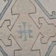 Bohemian hand knotted Oushak rug sku 3484