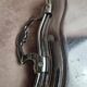Large silver-plated serving tray – Rococo decoration & shell handles