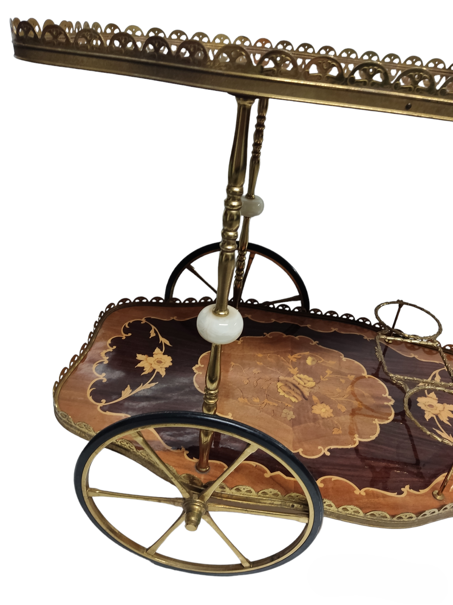 Marquetry service trolley