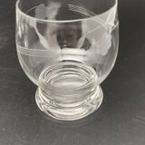 Service pichet et verres ciselé motif Fleurs
