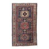 Antique Caucasian rug 215x126 cm Lesghi Star tribal Kazak rug large 2522