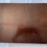 Wood and leather tray