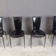 Set of 4 post modern dining chairs by Arper Italy, 1980s