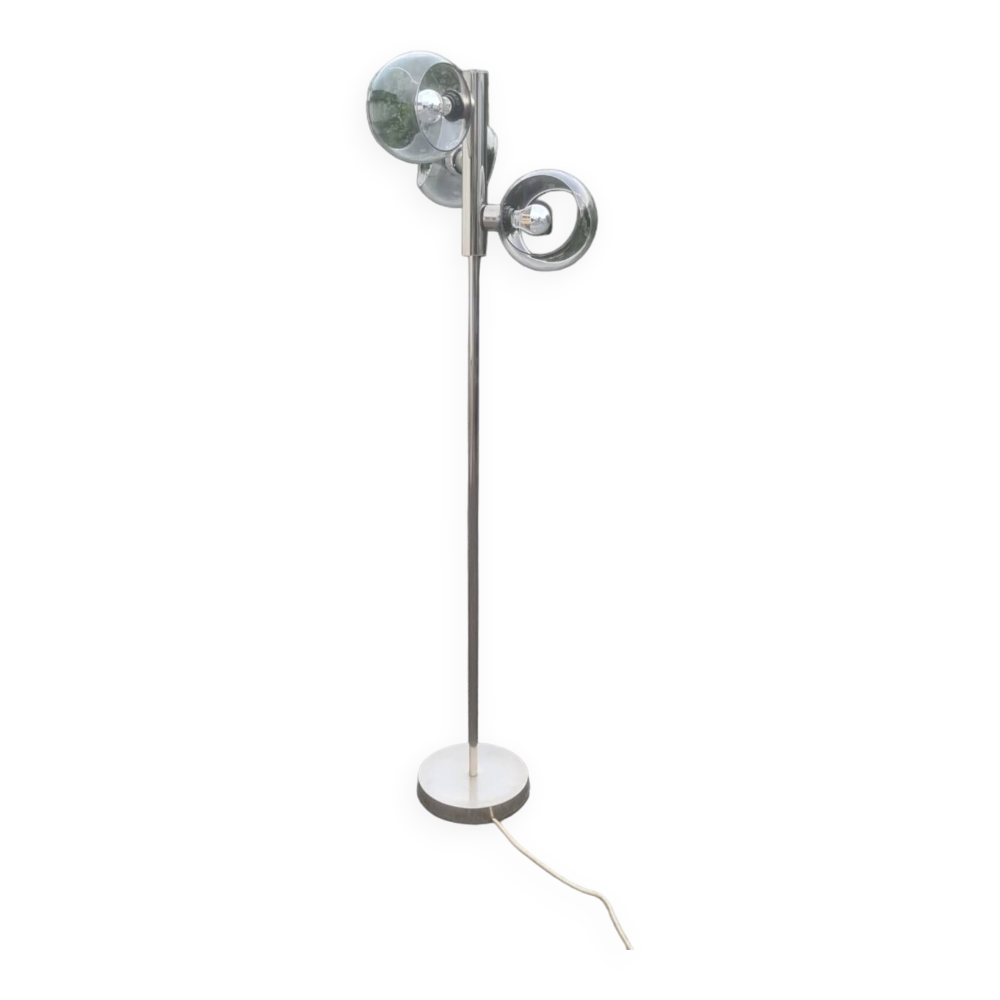 Vintage 1970s space age 3-light floor lamp