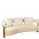 “Bean” shaped 3-seater sofa, in blond beech. Contemporary work