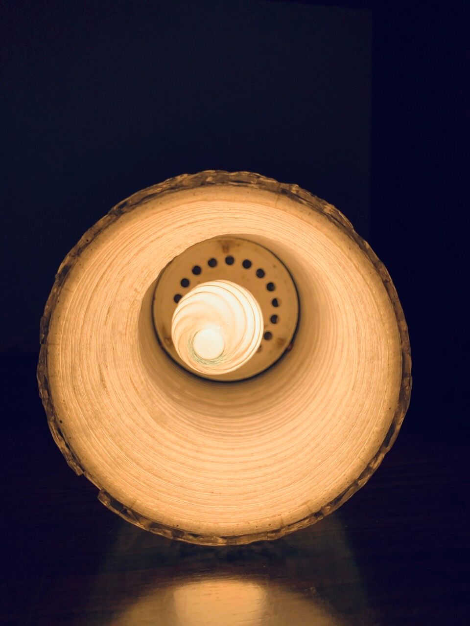 Scandinavian style tripod table lamp in teak by Arlus circa 50's/ 60