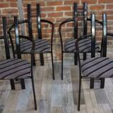 Set of 4 Italian design armchairs from the 80s