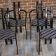 Set of 4 Italian design armchairs from the 80s