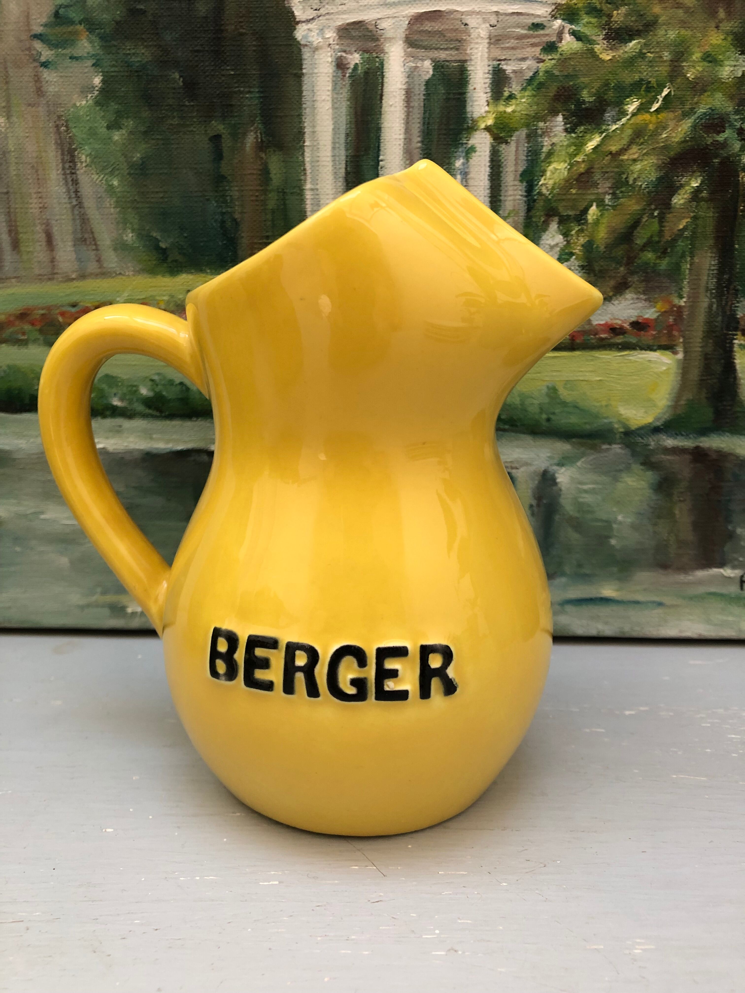 Vintage yellow carafe pitcher