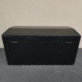 Old blackened wooden chest 19th