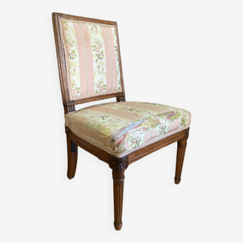 Low chair Louis XVI cherry pegged early nineteenth era