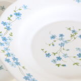Set of 6 hollow plates Arcopal pattern Veronica
