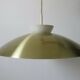 Suspension scandinave aluminium doré années 70