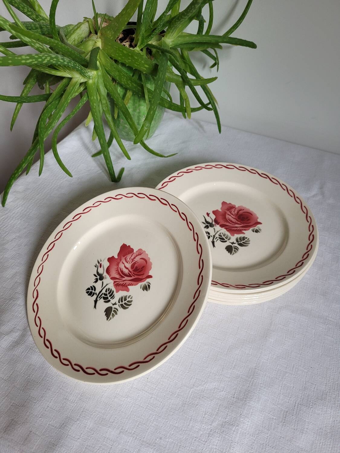 Lot n°2 de 6 assiettes à dessert Germaine de Badonviller