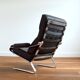 Leather lounge armchair by Reinhold Adolf for horn, 1960s