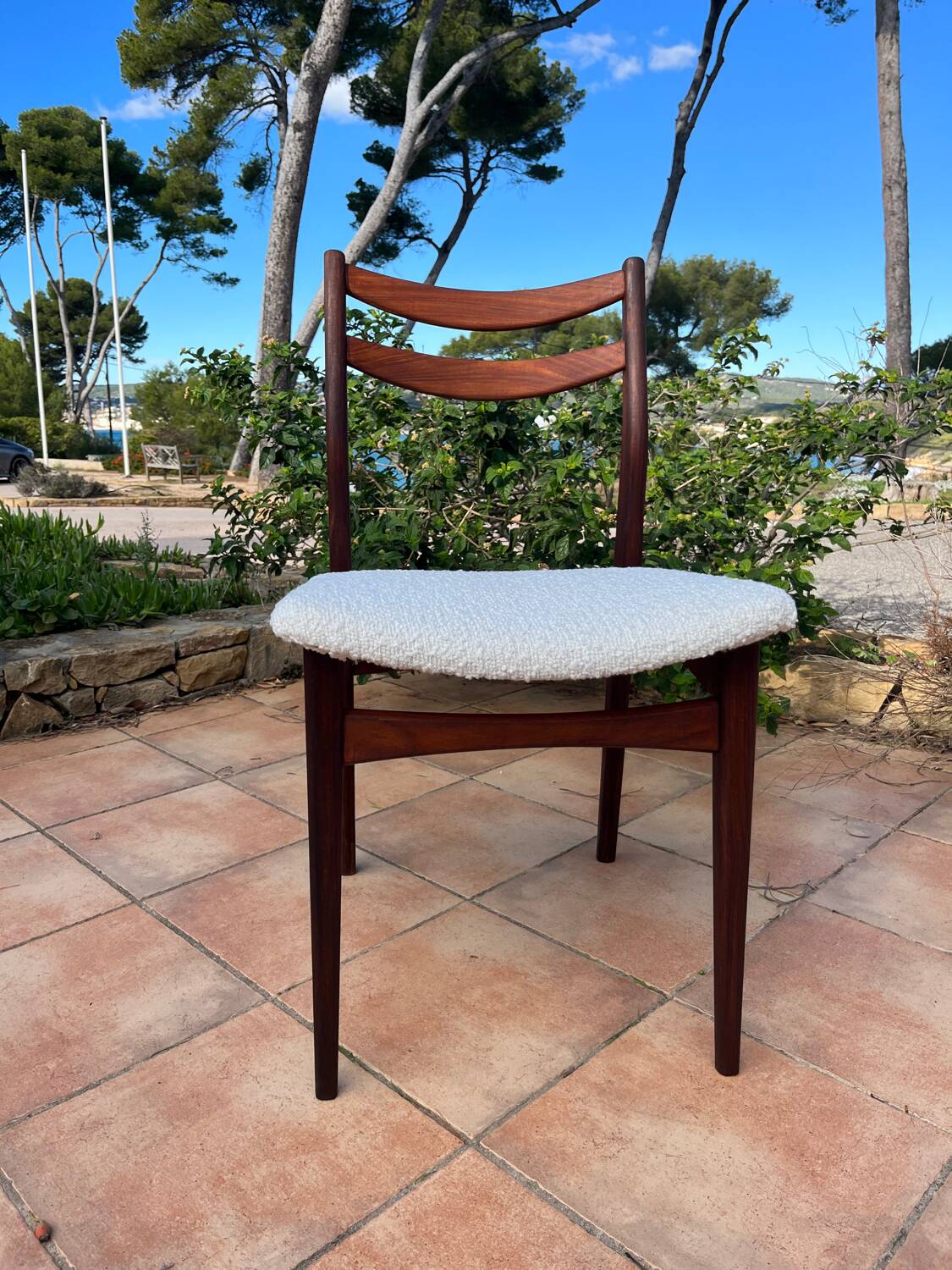 Chaise scandinave en teck de java
