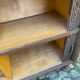 Vintage silk bank Lyonnais buffet with sliding wooden doors.