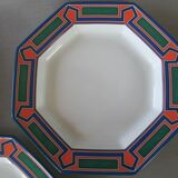 5 assiettes creuses COQUET forme Lotus modèle Orénoque
