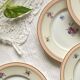6 small dessert plates Limoges dessert flowers old porcelain Charles Ahrenfeldt