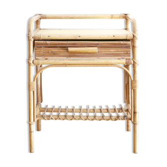 Table de chevet en bambou années 50