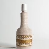 White and Gold Ceramic Table Lamp by Fratelli Fanciulacci, Italy 1970's