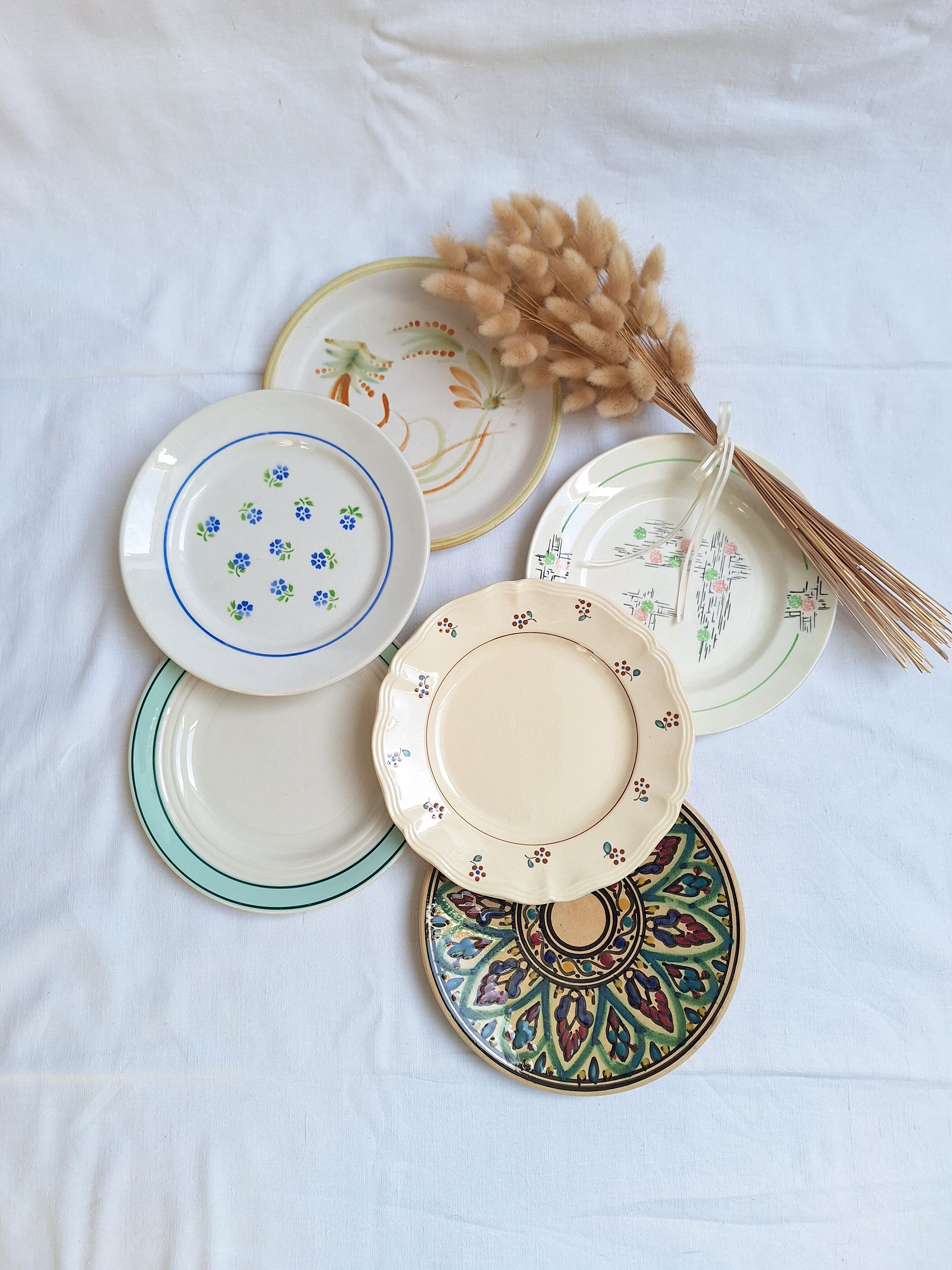 Henriot flat plates, Céranord, Sarreguemines Digoin