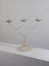 Vintage patinated lacquered metal candlestick brocante