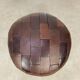 Pouf en patchwork de cuir dans le goût de De Sede, années 70