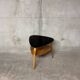 Vintage 1960s tripod coffee table with bow wood mediator by Steiner.
